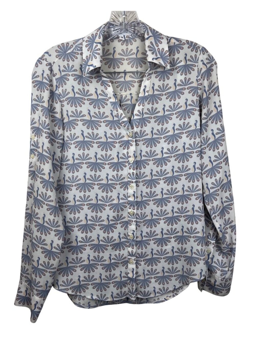 Express Portofino Peacock Blouse *Loose Button*
